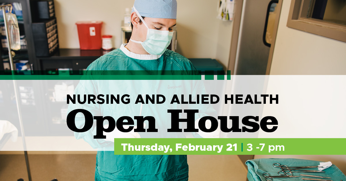 nursing and allied health open house poster